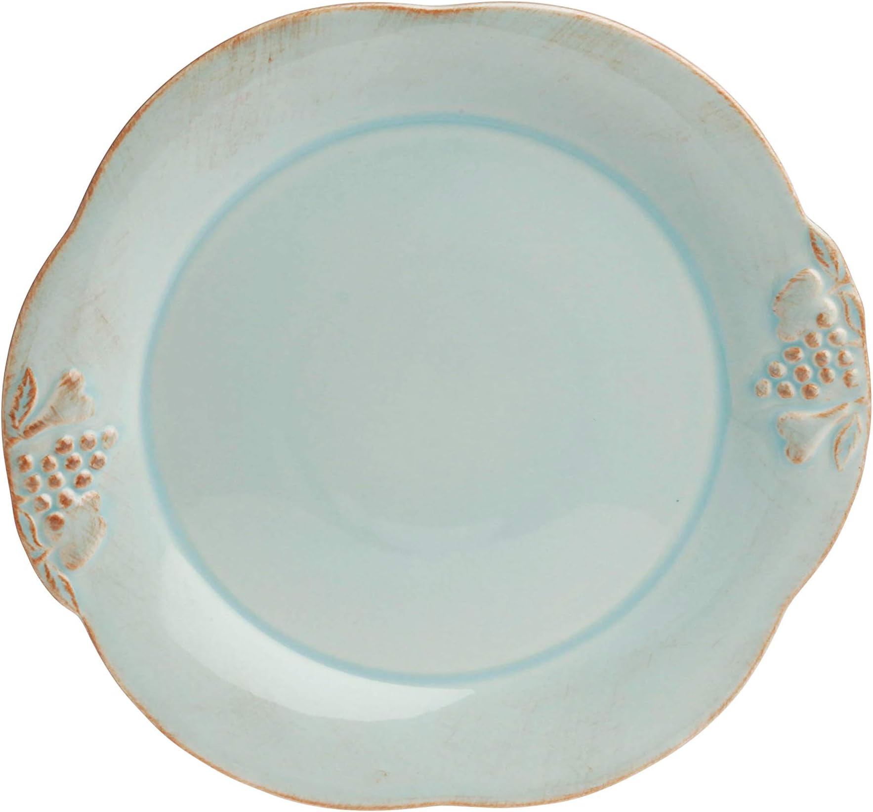 Casafina Madeira Harvest Collection Stoneware Ceramic Dinner Plate 11", Robin's Egg Blue
