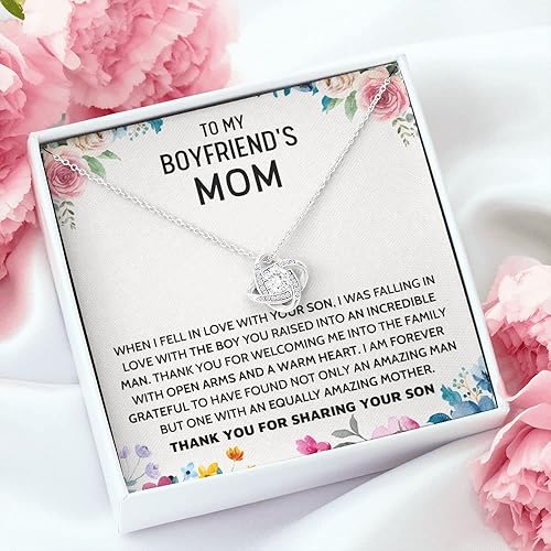 To My Boyfriends Mom Necklace, Mothers Day Gifts For Boyfriends