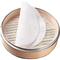 GUCUJI 4Pcs 10 inch Non stick Silicone Steamer Liners Mesh Mat Pad Steamed Buns Dumplings Baking Pastry Dim Sum Mesh