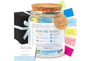 BIVVIK Bible Verse Jar - Christian Gifts for Women, Inspirational Prayer Jar with Scripture Cards, Bible Study Supplies, Religious Christian Easter Mothers Day Gift Birthday Gift for Women Men Mom