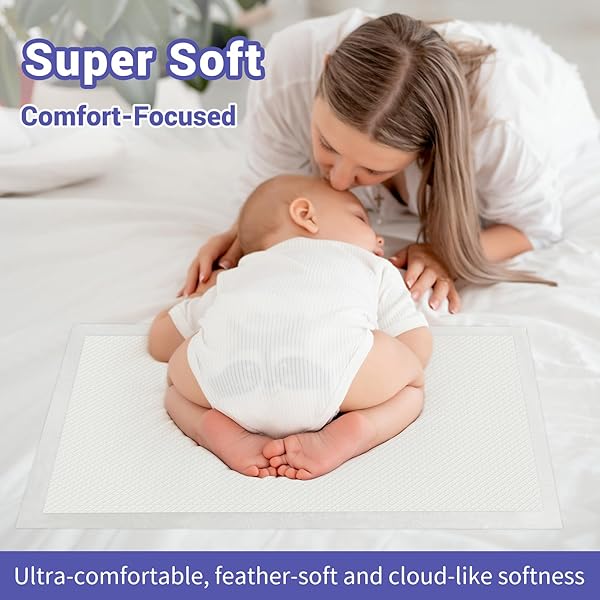 100 PACK DISPOSABLE DIAPER CHANGING PADS FOR BABY LEAKPROOF & SUPER ABSORBENCY DISPOSABLE UNDERPADS LARGE TODDLER PADS ABSORBENT FLUFF PROTECTIVE TABLE PADS, PEE PADS FOR BABIES, KIDS 18″ X 13″