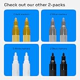 ARTISTRO Artistro 2 Gold Metallic Acrylic Paint Pens 3mm Medium Tip view 6