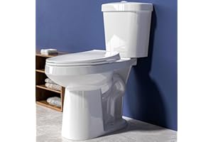 Miuara Elongated Tall Toilet 20 Inch for Seniors - ADA High Toilet for Bathroom, 19 Inch Bowl Height, 20 Inch Seat Height, Two Piece Dual Flush 1.1/1.6 GPF, 12" Rough In, White