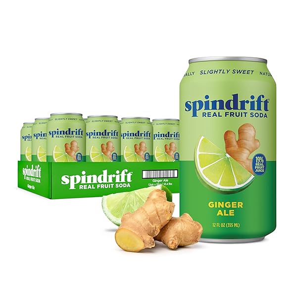 SPINDRIFT SODA GINGER ALE SODA MADE WITH REAL...