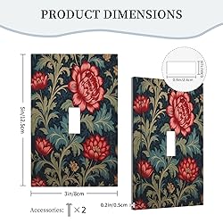 Tewujay Red Floral with Green Blue Leafy 1 Gang