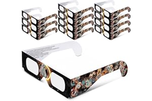 Andbasis Solar Eclipse Glasses, 12 Pack ISO 12312-2:2015(E) & CE Certified 2024 Approved Safe Shades for Direct Solar Eclipse Viewing Direct Sun Observation(Eagle)