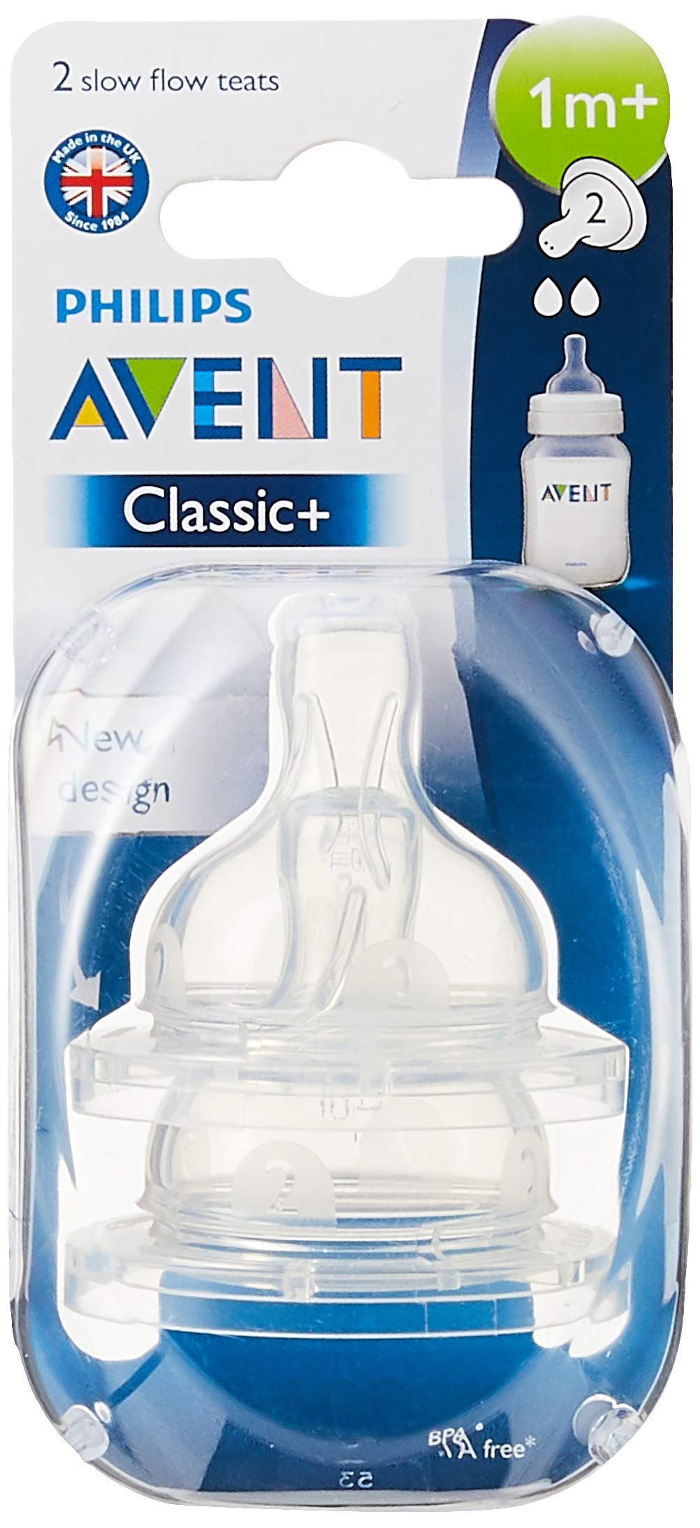 Philips AVENT Slow Flow Classic Teat, 2 Piece