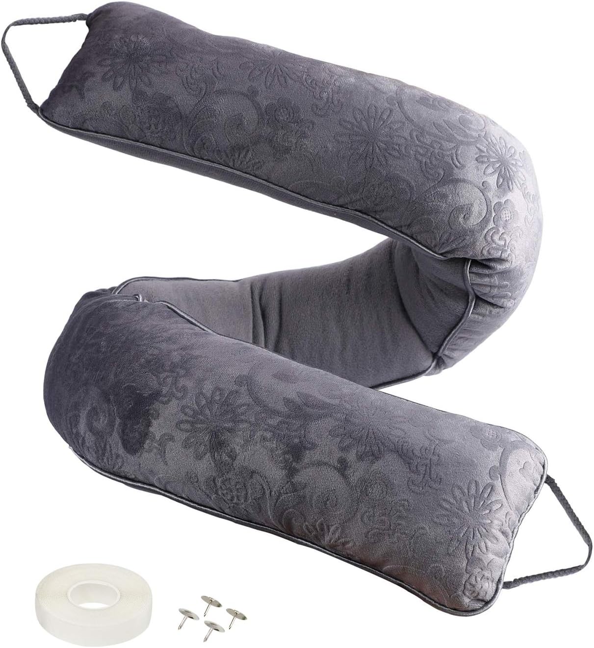 Draft Stoppers - fowong 36 Inch Door Draft Stopper,Under Door Weather Insulator Seal Heavy Duty Energy Saver (Grey)