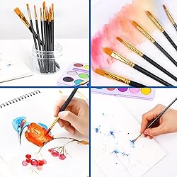 AROIC Acrylic Paint Brush Set, 2 Packs / 20 pcs