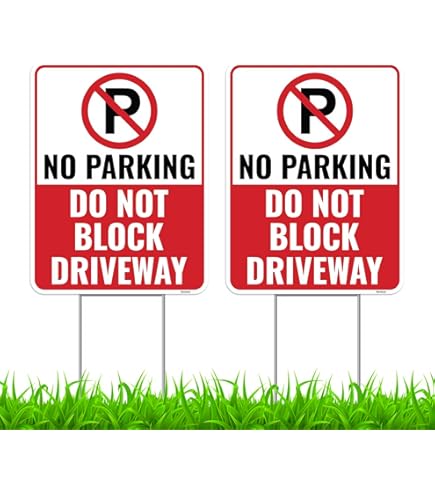 2 Pack No Parking Do Not Block Gate Signs 10 X 14 Iceland - View #3