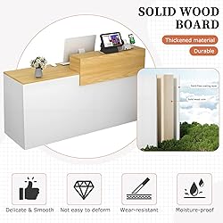 LSZMXI Modern Reception Desk with Drawer & Open