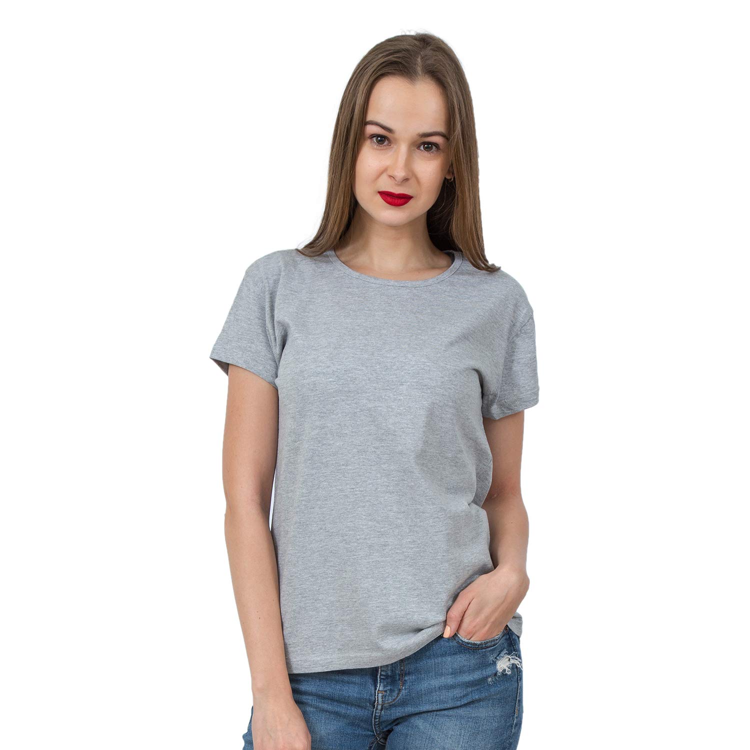 plain grey t shirt ladies