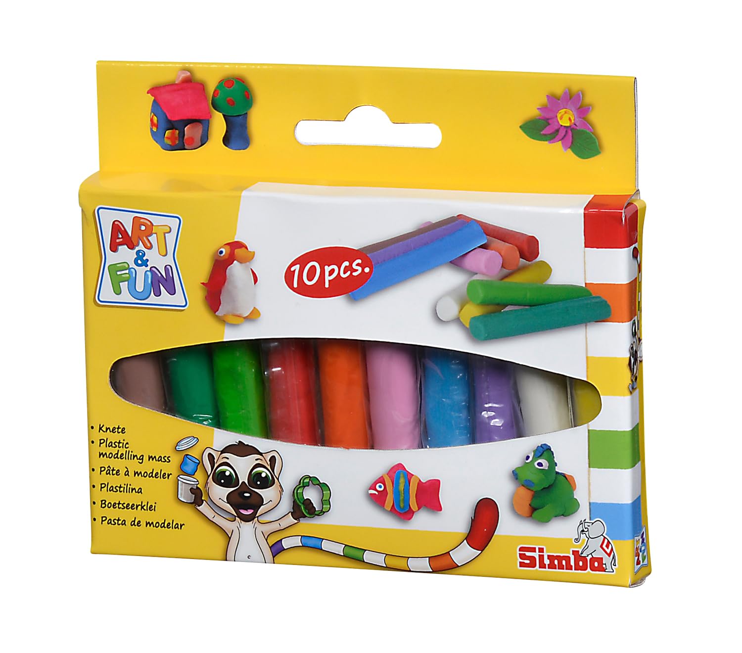 Simba Art & Fun 106324169 10 Coloured Dough Sticks Made in Germany