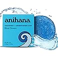 ANIHANA Shampoo and Conditioner Bar for Regular Normal Hair, Clean, Purifying, Natural, Healthy Look and Shine, Paraben Free, Blue Ocean, 2.29 oz