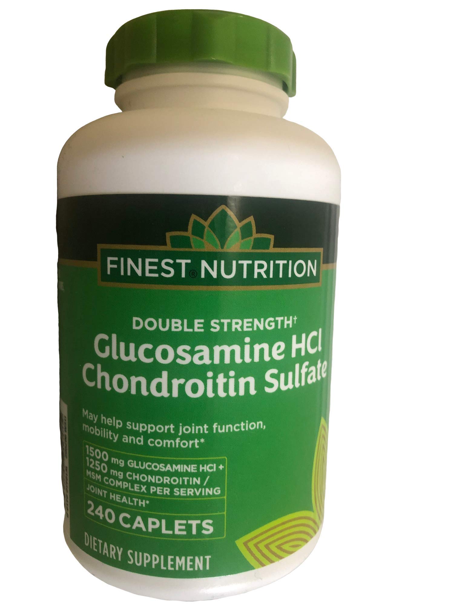 Finest Nutrition Glucosamine Chondroitin Caplets Double Strength 240 ea