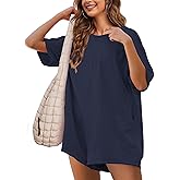 TAQCUX Rompers for Women Athletic Workout Hot Shot Tee Romper Casual Oversized Jumpsuits Overalls