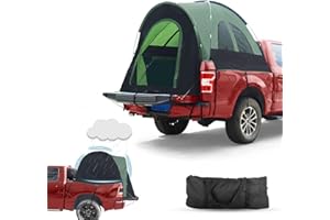 SHANTRA Pickup Truck Bed Tent - Double Layer 5.3'-6.6' Tent with Detachable Rain Cover, Carry Bag, and PU2000 Waterproof & Windproof Protection, Perfect for Camping