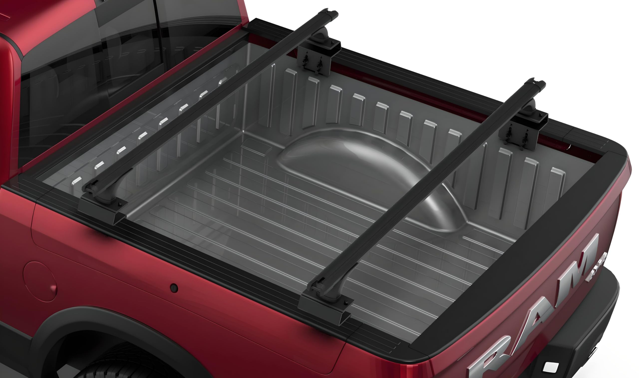 Photo 1 of TKMAUTO UBR-L003 Adjustable Black Low Profile Truck Bed Rack Cross Bar Fit Full-Size and Mid-Size Trucks