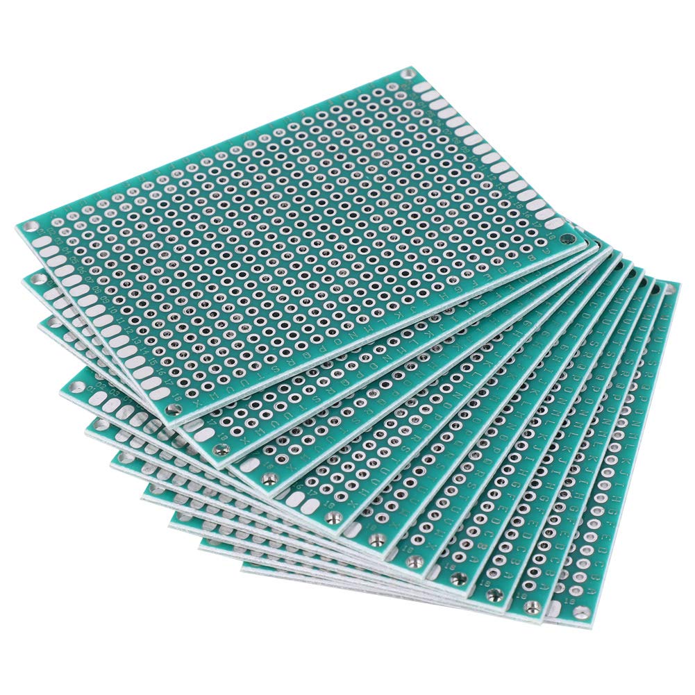 10pcs PCB Tinned Printed Circuit Board 5x7cm Double-Sided Breadboard Universal Printed Circuit Board Prototype