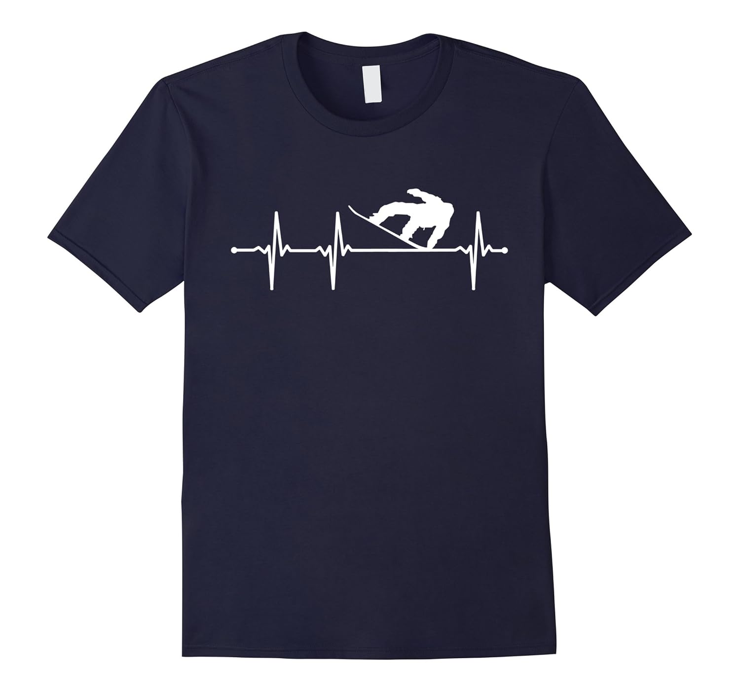 Funny Snowboarding Heartbeat T-Shirt For Snowboarding Lovers-ANZ