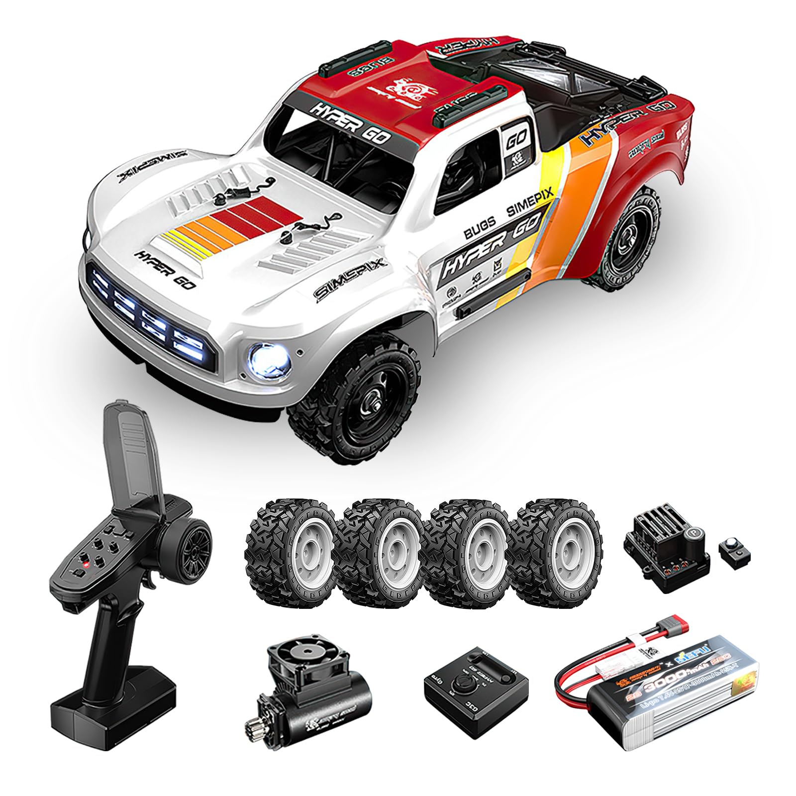 Photo 1 of Fenamx Mjx Hyper Go 14211 Rc Truck 4x4 Rc Brushless Rc Truck Electric Powered RC Car Brushless Motor and Esc, Rc Cars for Adults,1/14 4wd High Speed Rc Cars Drift for Adults