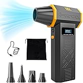 KKH Portable Electric Air Duster with Led Light, Powerful 120000RPM 4 Speed Adjustable Mini Turbo Blower for Cleaning, Rechargeable Cordless Dusters for Home Car Outdoor PC Computer Keyboard