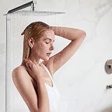 Ibergrif M20292 8 Inch Square Rain Shower Head 304 Stainless Steel Ultra Thin view 2