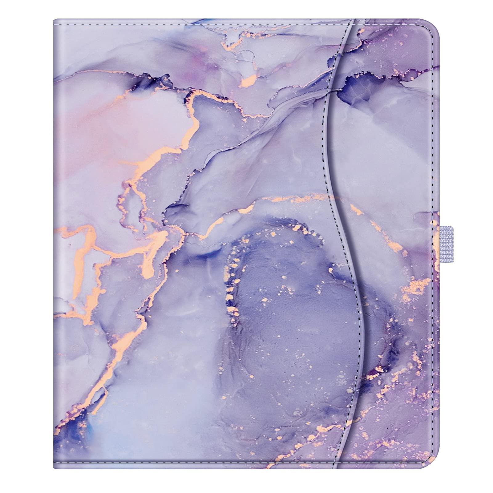 Fintie Stand Case for Kindle Scribe - Premium PU Leather Foldable Stand Cover Auto Sleep/Wake with Card Slot and Pen Holder for 10.2 Inch Kindle Scribe (2024/2022 Release), Lilac Marble