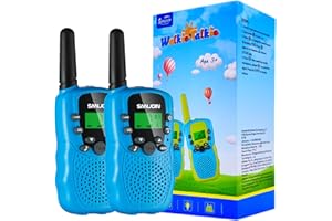SANJOIN Walkie Talkies for Kids Toys for Boys Girls 4-6, 3 Miles Range Walkie Talkie to Camping, Outdoor 4 Year Old Girl Birthday Gifts for 3 4 5 6 7 Year Old Boy Girl Gifts Age 6-8 (Blue)
