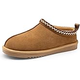 DREAM PAIRS Men's Fuzzy Cozy Slippers Genuine Suede Indoor Outdoor Home Comfy Winter Slip On Cute Warm Memory Foam Furry Shoes FuzzyEasy