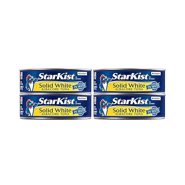 STARKIST SOLID WHITE ALBACORE TUNA IN WATER, 5 OZ CAN, PACK OF 4