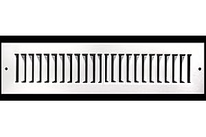 HVAC Premium 2 x 14" [Duct Opening] Toe Kick Vent Grille - HVAC Register Cover [Outer Dimensions: 3.5 X 15.5] - White