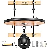 Yes4All 24 inches Adjustable Speed Bag Platform with Upgraded Speed Balls, Wall Mount Punching Bag Boxing Training Full Kit