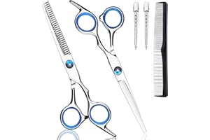 YUQGAOP Hair Cutting Scissors Set, Professional Stainless Cutting Hair Scissors, Barber Hair Cutting Scissors Thinning Shears