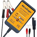 Mroinge 12V 2A Lead Acid & Lithium(LiFePO4) Automatic Trickle Battery Charger Smart Battery Maintainer for Car Motorcycle Law