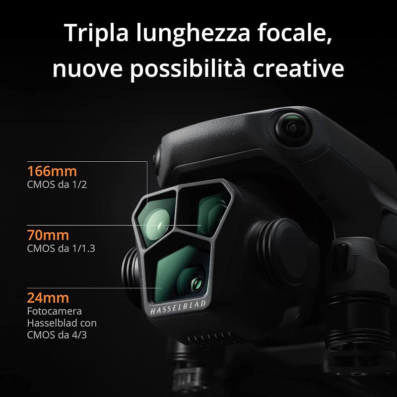 Mavic 3 Pro Cine con DJI RC Pro (schermo ad alta luminosità), drone con tripla fotocamera, supporto per Apple ProRes con memoria interna di 1TB. 3 Batterie di volo intelligenti e altro ancora