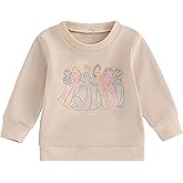YHHR Princess Sweatshirt for Girls Little Girls Pullover Long Sleeve Shirt Cute Toddler Kids Fall Tops 1-6 Years