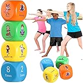 Fun Fitness Dice for Kids - Children's Workout Dice and Yoga Dice Set - Fitness Exercise Dice Game with Kids Yoga Poses - Chi