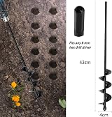 SYITCUN Garden Hole Digger Auger 4x42cm Heavy Duty Planting Tool view 2