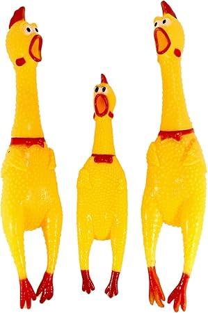 Amazon 叫ぶチキン 3個セット 37センチ 親子セット 大きいサイズ おもしろグッズ ユニークグッズ にわとり びっくりチキン Hb 5 ジョーク どっきり おもちゃ