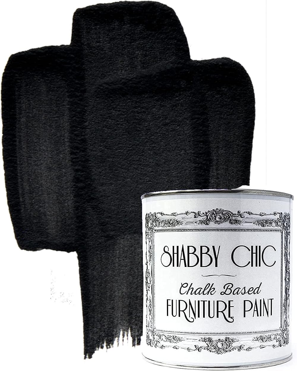 Shabby Chic Furniture Paint Liquorice Black 250 ml Chalk Based Non Sanded