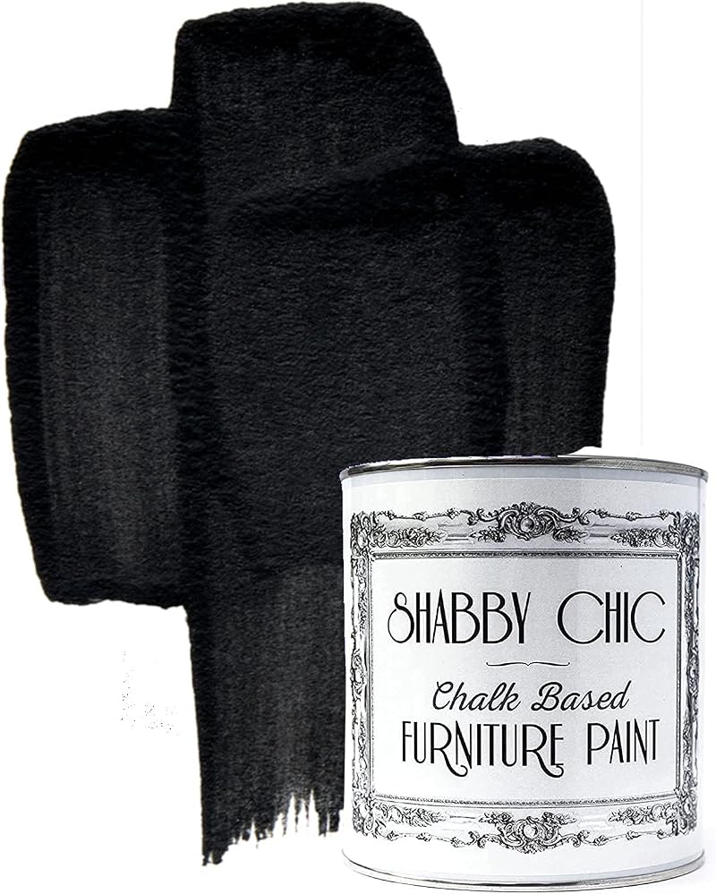 Shabby Chic Furniture Paint Liquorice Black 250 ml Chalk Based Non Sanded