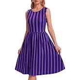 Midi Sleeveless Crewneck A-Line Party Dress Halloween Costumes for Women | Midi Sleeveless Crewneck A-Line Party Dress Halloween Costumes for Women