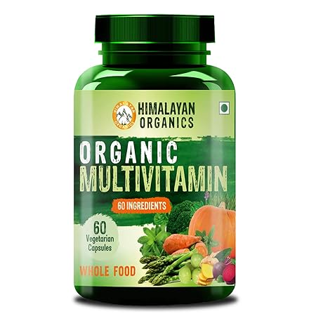 Himalayan Organics Organic Multivitamin with 60+ Certified Organic Extracts - 60 Vegetarian Capsules (60)