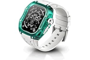 RYUEUYA Rugged Case with Band for Apple Watch Ultra 3/2/1 49mm, Translucent Heavy Duty Case with Military Sport Strap for Men, Tactical Grade Shockproof Bumper Cover for iWatch, G-WR