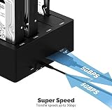 Sabrent 4 Bay Docking Station USB 3.0 5Gbps for 2.5 3.5 SATA SSD HDD Clone view 5