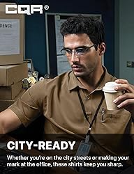 CQR Men's Short Sleeve Tactical Shirts, UPF
