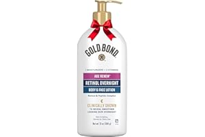 Gold Bond Age Renew Retinol Overnight Body & Face Lotion, With Retinol & Peptide Complex, 13 oz.