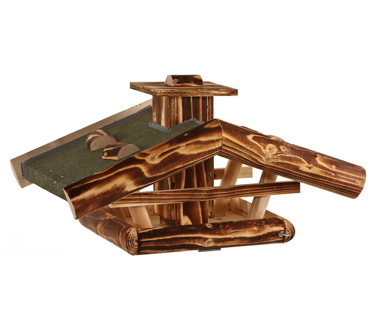 Dehner Natura JayJay Bird Feeder in House Design Approx. 55 x 40 x 23 cm Mottled Finish