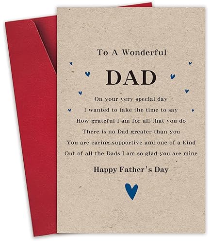 OJsensai Tarjeta De Feliz Día Del Padre Para Marido, Divertido Regalo Del Dia Del Padre De Esposa Dulce Tarjeta Del Dia Del Padre Para Novio Idea